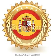 The history of the emblem started during the un conference on international organization in 1945. Emblem Spanien Spain Flagga Emblem Guld Canstock