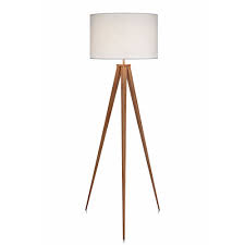 Browse selection of standing and floor lamps in various colours and styles, great for living room, bedroom, entryway, or home office. Wooden Tripod Floor Lamp With White Shade Teamson Home Uk