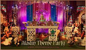 Decorating fabrics like gossamer, shimmera, tulle. Aladdin Theme Party Decorations Tulips Event Management