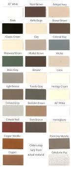 Weathershield Gutters Color Chart