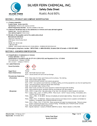 The (m)sds that are authored according to the criteria of ghs are known as safety data sheet (sds). Material Safety Data Sheet Of Acetic Acid