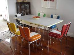 Designed by meirxifeng furniture design. Rainbow Coloured Retro Chairs Thecoverco Co Nz Retro Chair Kitchen Table Settings Retro Dining Table