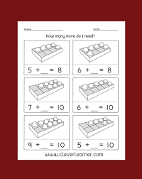 How Many More Do I Need Preschool Addition Worksheet Http Cleverlearner Com Number Activities Printa Addition Worksheets Adding Activities Number Activities