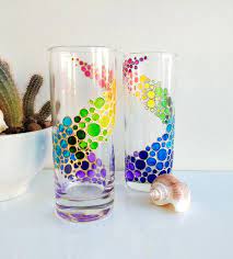 4,691 custom drinking glasses products are offered for sale by suppliers on alibaba.com, of which glass accounts for 60%, cups & saucers accounts for 5%, and carving crafts accounts for 1%. Rainbow Drinking Glasses Set Of 2 Hand Painted Colored Etsy