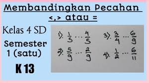 Pecahan yang paling besar adalah 1/2. Cara Membandingkan Pecahan Cara Golden