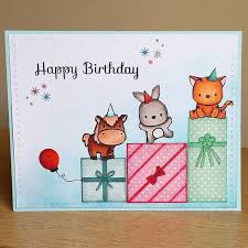 Birthday Card Drawing Ideas For Kids Tina On Instagram Birthday Card For A Girl Who Loves Horses Cats And Bunnies Mamaelephant Mama Elephant Cards Birthday Card Drawing Mama Elephant Stamps