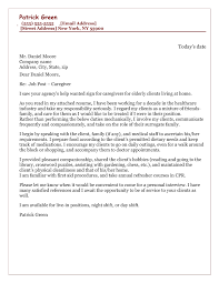 Caregiver Cover Letter Sample