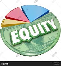 equity word on pie image photo free trial bigstock