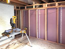 This video shows how to build a soffit around ductwork. Progress Framing Basement Walls And Soffits Midmod Midwest