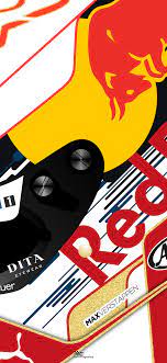 Een kenmerkend logo vormt het uitgangspunt. Iphone Smartphone Wallpaper 2019 Formula 1 Season Helmets Max Verstappen Good The Helmets Still Droping An Red Bull F1 Red Bull Racing Max Verstappen