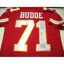Ed Budde Kansas City Chief Sb Champs W/coa Signed Official Licensed Nike  Jersey