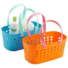 Flexible Shower Tote Shower Basket Bathroom Vanity Accessories Colorful Storage