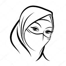 Logo hijab images stock photos vectors shutterstock from image.shutterstock.com karena selain untuk menjaga dari fitnah, gambar siluet wanita berhijab ini memiliki sisi keindahan yang bagus. Gambar Sketsa Wajah Wanita Berhijab Literatur