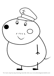 Peppa pig coloring pages get this peppa pig coloring pages free printable 98392. Learn How To Draw Mr Dog From Peppa Pig Peppa Pig Step By Step Drawing Tutorials