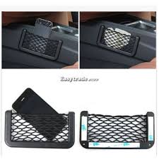Universal Car Seat Side Back Storage Net Bag Phone Holder Pocket Organizer Black Car Accessories Jeep Accessories Truck Accessories