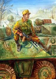 Soviet Motorised Conscript Rifles In A Convoy Afghanistan Cold War Military War Art Military Illustration