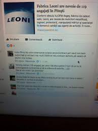 Aici apar anunțurile de locuri de muncă care corespund interogării dvs. Mirajul Locurilor De MuncÄƒ De La Fabrica Leoni Stiri Din Arges Stiri Pitesti Mioveni Stefanesti