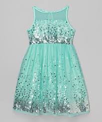 emerald sundae mint silver sequin dress girls