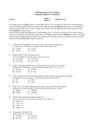 Latih diri buat latihan matematik 1 jam setiap hari. 100 Soalan Matematik Ting1