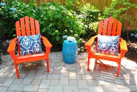 Adding Bright Red Adirondack Chairs To Our Side Patio Young House Love