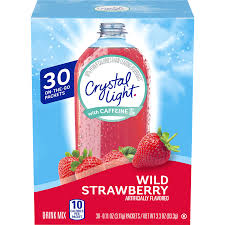 Crystal Light On The Go Wild Strawberry With Caffeine 30 Ct Powdered Drink Mixes Meijer Grocery Pharmacy Home More