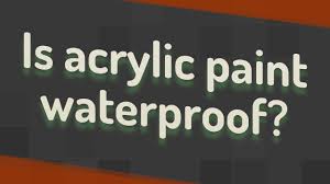 You can brush on a coat of simple clear waterproofing sealer, or you can stir in a paint additive before you begin the application process. Is Acrylic Paint Waterproof Youtube