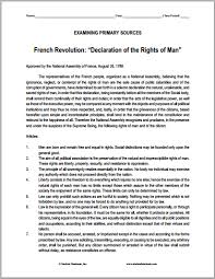 Would it be possible to have an answer sheet with this resource. Declaration Of The Rights Of Man Dbq Worksheet Student Handouts