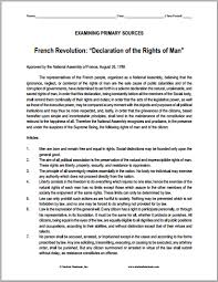 Learn vocabulary, terms and more with flashcards, games and other study tools. Declaration Of The Rights Of Man Dbq Worksheet Student Handouts