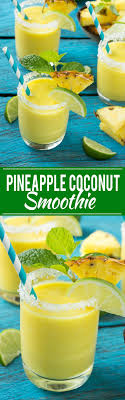 Pineapple Coconut Smoothie Dinner At The Zoo Smoothie Recipes Pineapple Coconut Smoothie Pineapple Coconut Smoothie Recipes