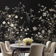 Flowering Vine Chinoiserie Wallpaper Mural Lelands Wallpaper