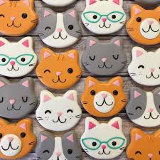 Kitty Cat Cookies Cat Birthday Cat Cookies Fancy Cookies