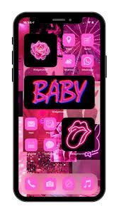 100 Ios 14 Neon Pink Icons Neon Aesthetic Ios 14 Neon Pink Ios Etsy In 2020 Minimalist Iphone Iphone Minimal Pink Aesthetic