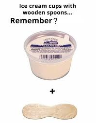 Ice Cream Cups With The Tiny Wooden Spoon Childhood My Childhood Memories My Childhood