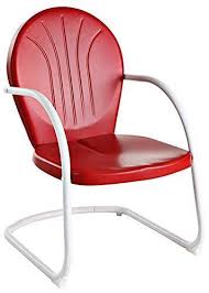 Metal Vintage Outdoor Patio Lawn Chair Retro Clam Shell Deck Porch Steel Uv Resi Crosley Retrovintage50sstyl Metal Chairs Outdoor Chairs Metal Outdoor Chairs