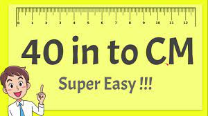 1 centimeter is equal to 0.3937007874 inches: 40 Inches In Cm Super Easy Youtube