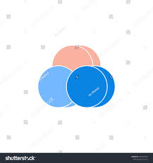 Bubble Chart Icon Element Colored Charts Stock Vector