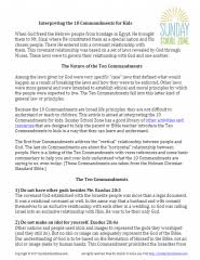 Free 10 commandments printable is a good way for kids to visualize and remember the 10 commandments for kids. 10 Commandments For Kids Article On Sunday School Zone