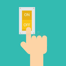 Switch off allows you to program your computer to shut down, sleep, or otherwise change status straightforward operations: Hand Press Switch For Turn Off The Light Stock Vector Illustration Of Background Life 141356865