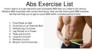 Effective Abs Gym Exercise And Workout Plans For Men