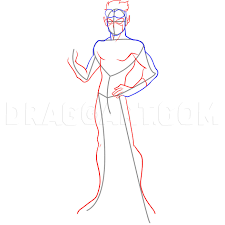 From there on, you can now add some muscles and face to your character. How To Draw Kid Flash Step By Step Drawing Guide By Dawn Dragoart Com