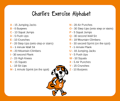 Performing the exercise for each letter as they spell the word out. Charlie House Hq Our 1000 Mile Challenge Participants Are Hard At Work Getting Their Steps In And We Re Determined To Help With Some Workouts They And You Can Do At Home