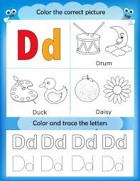 alphabet learning and color letter d stock illustration illustration of sheet handwriting 85733480