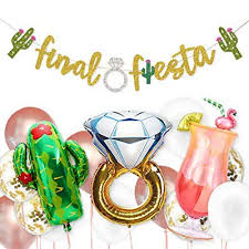 Shop spencer's awesome bachelorette party decorations! Final Fiesta Bachelorette Party Decorations Kit With Banner Pre Strung And Bachelorette Party Baloons Mexican Fiesta Theme Banner Sign For Bridal Shower With Hen Party Balloons Walmart Com Walmart Com