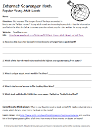 Check out our free christmas lights scavenger hunt printable game! Internet Scavenger Hunt Popular Young Adult Novels Education World