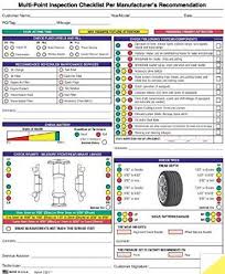 Multi Point Inspection Checklists And Worksheets For Auto Repair Us Auto Supplies