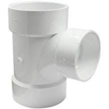 Canplas 192136 Pvc Dwv Sanitary Tee 4 X 4 X 3 Inch White Pvc Fittings Pvc Fittings