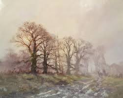 Landscape paintings by famous artists. Alwyn Crawshaw Misty Morning Impressionist Landscape Signed Famous British Artist At 1stdibs
