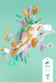 Nike Airmax 90 By Aaron Martinez Via Behance 3d Design Poster Disenos De Unas Nike Publicidad Ilustraciones 3d