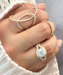 Pair Your Gabriel Co Engagement Ring With These Gorgeous 14k White Gold Gabriel Fashion Rings Jewelry Trendy Necklaces Fashion Rings