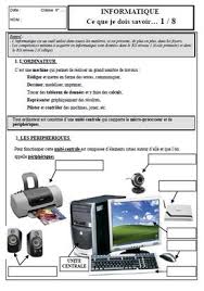 Evaluation Technologie 5eme Informatique Technologie 5eme Informatique Cours De Technologie